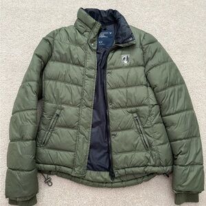 Olive Green Puffer Jacket